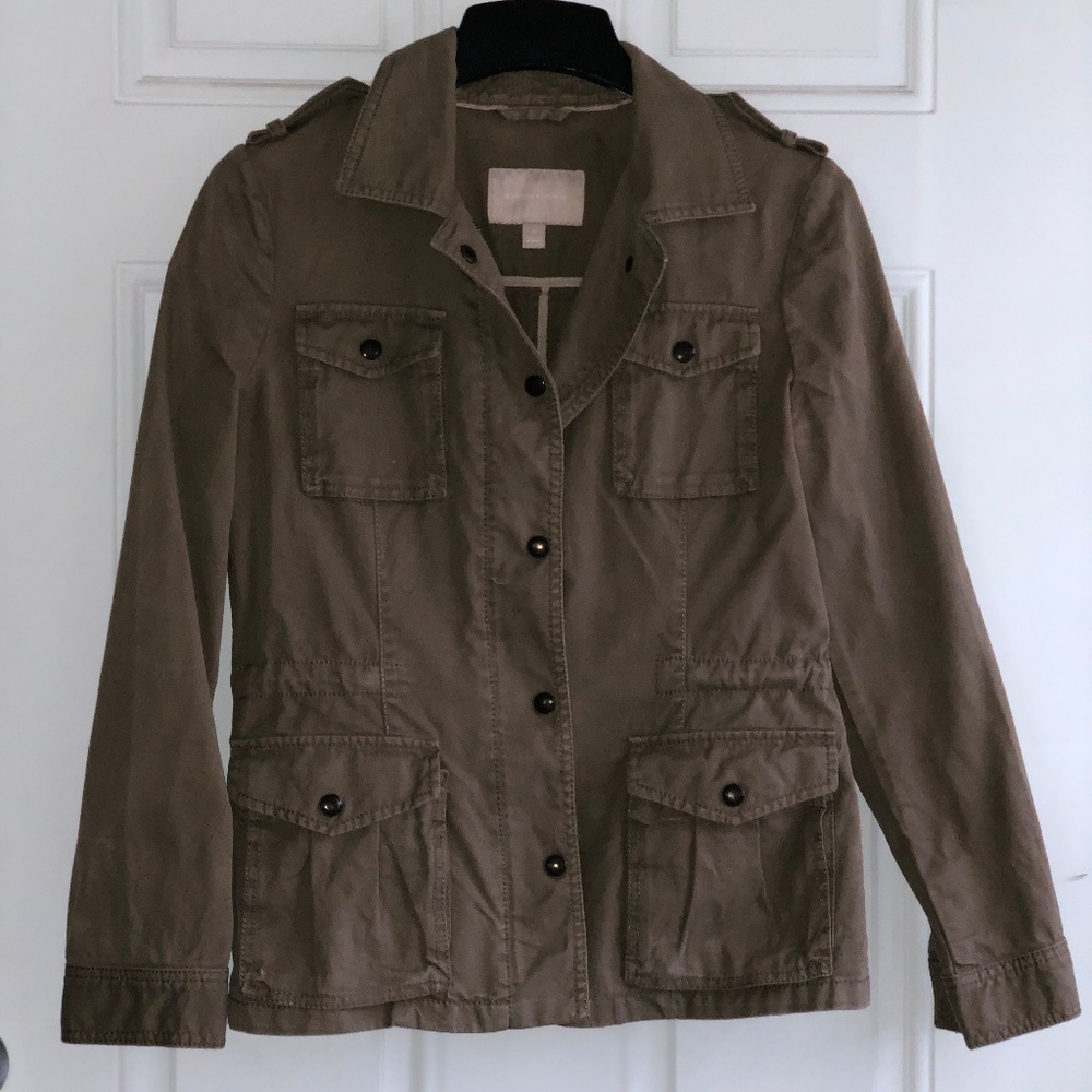 Banana Republic Olive Utility Jacket (Small)